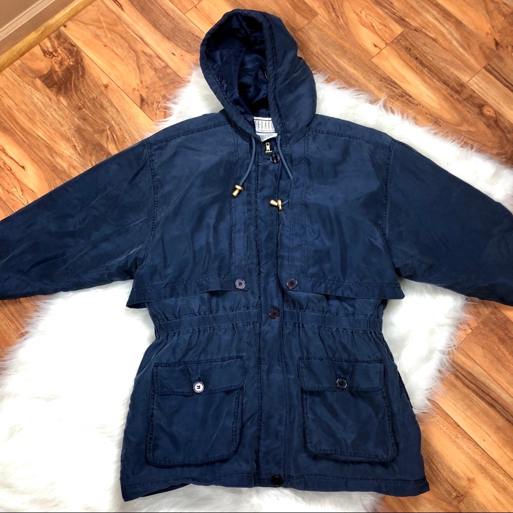 90’s Vintage BB Dakota Moda 100% Silk Bomber Parka - Picture 3 of 8